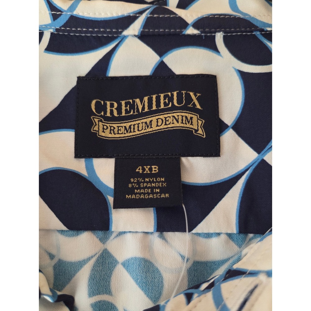 CREMIEUX Premium Denim button up Men's shirt size 4XB Big Nylon Stretch NWT - Picture 6 of 9